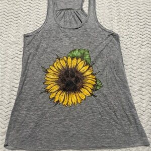 Bella Canvas Gray Sunflower Tank Top